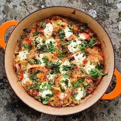 Smokey Jo's Leftover Oak Roast Salmon Frittata